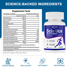 Healliance sciatique complément capsules sur fond blanc