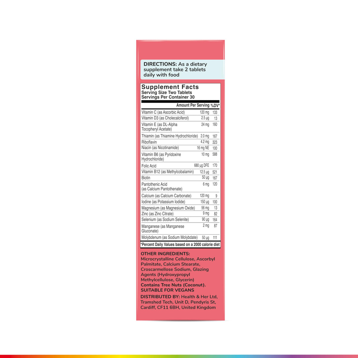 Health and Her Multivitamine - prise quotidienne recommandée