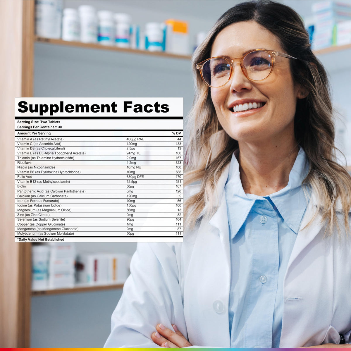 Health and Her Multivitamine - vue de côté de la boîte