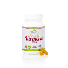 Health As It Ought To Be Curcuma Frais 500mg 100 capsules vue de face