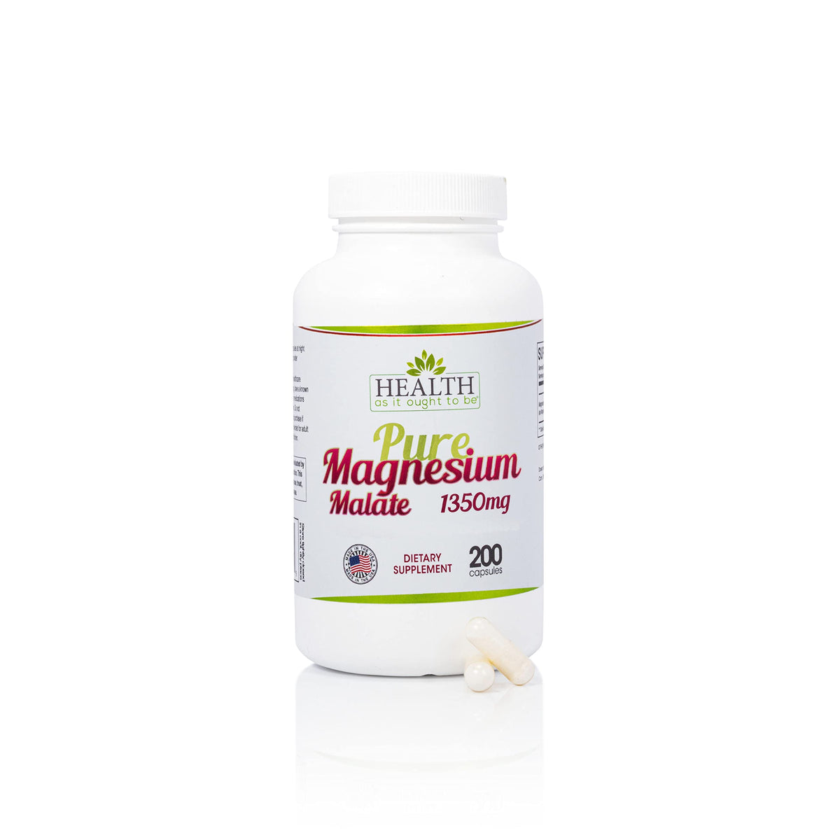 Health As It Ought To Be Magnésium Malate 200 capsules avant