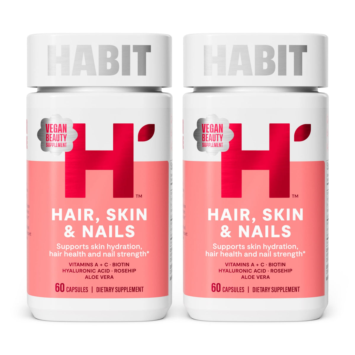 Health By Habit Complément Alimentaire Cheveux, Peau & Ongles 120 Capsules - Vue de face