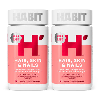 Health By Habit Complément Alimentaire Cheveux, Peau & Ongles 120 Capsules - Vue de face