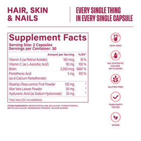Health By Habit Complément Alimentaire Cheveux, Peau & Ongles 120 Capsules - Capsules individuelles