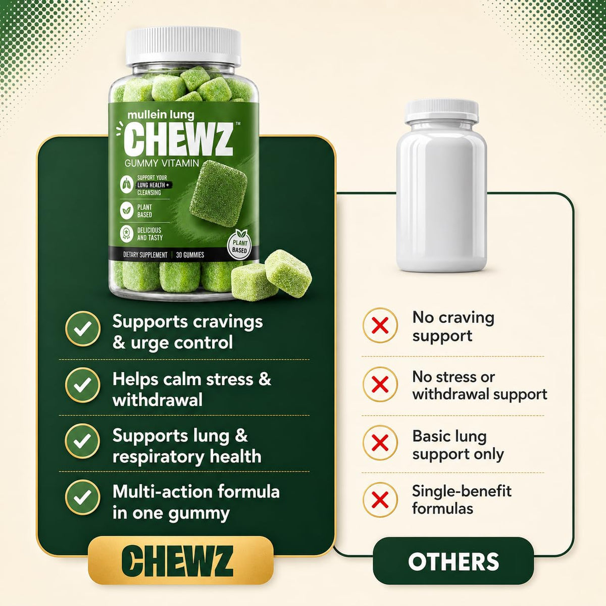 Health Chews Chews Lungs Cleanse gummy side view