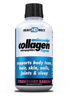 HEALTH DIRECT AminoSculpt Collagène Liquide 828g saveur banane fraise vue de face