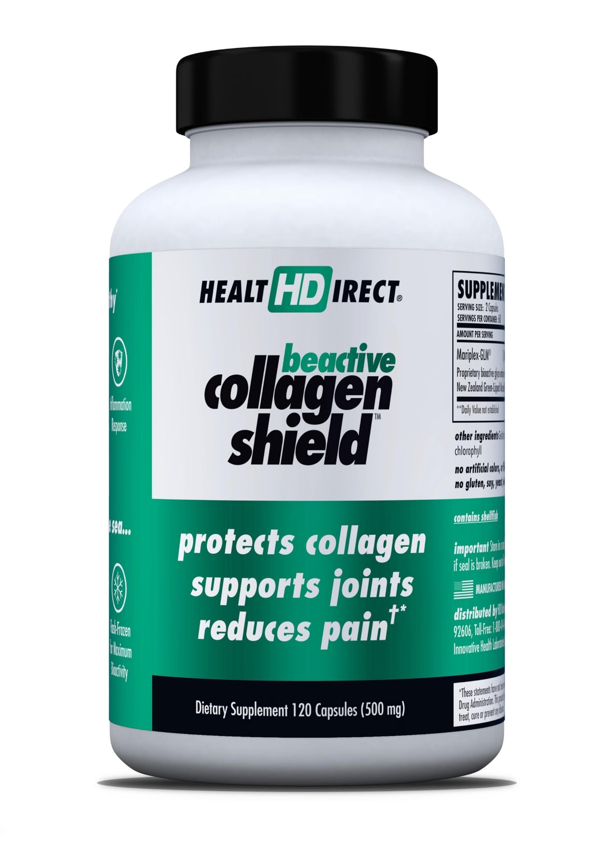 HEALTH DIRECT BeActive Collagen Shield 120 capsules, avant en vue de face