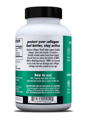 HEALTH DIRECT BeActive Collagen Shield 120 capsules, près d'un verre d'eau