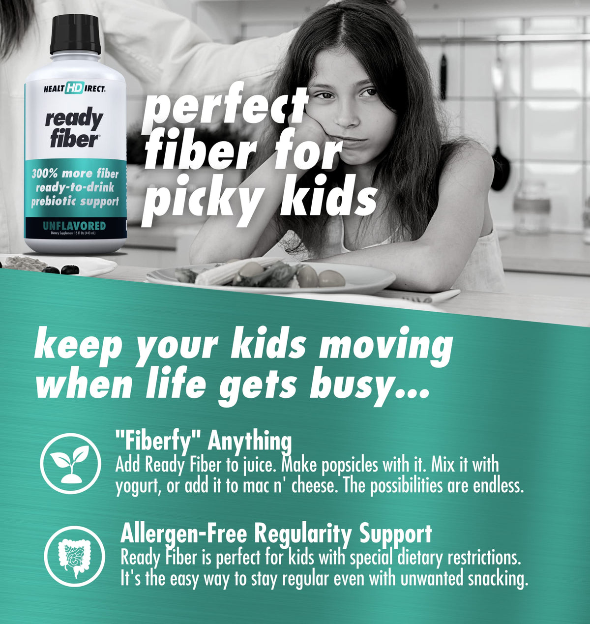 HEALTH DIRECT Ready Fiber liquide dans un verre