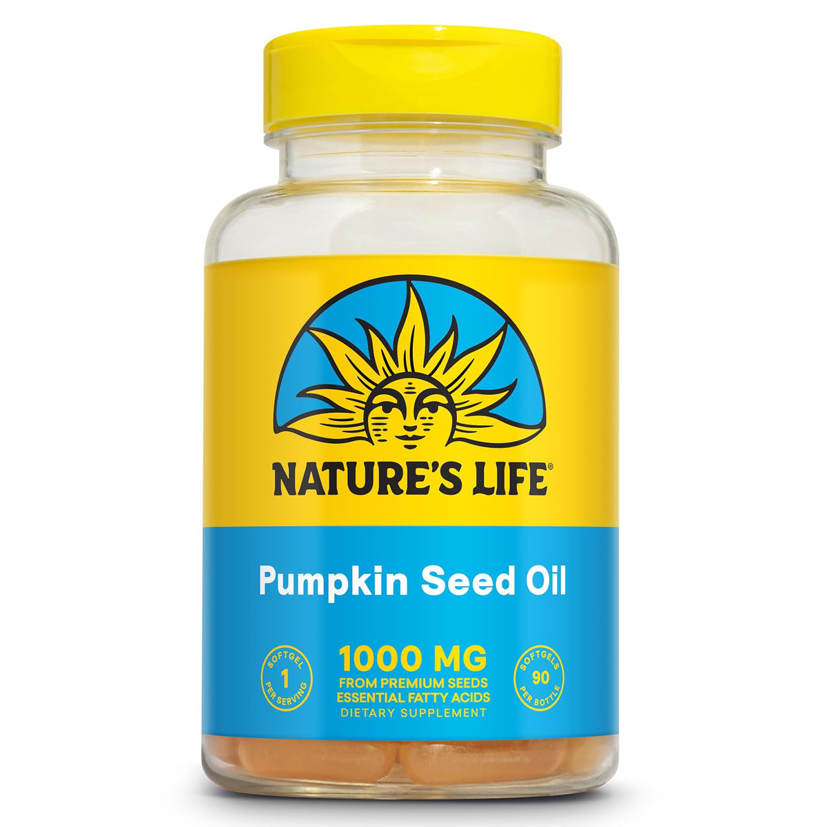 Health From The Sun Huile de Graines de Citrouille 1000mg gélules avant