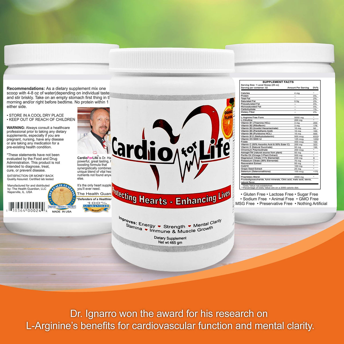 Health Guardian Cardio for Life L-Arginine avec fruits