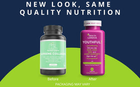 Health Logics Collagène 6 000 mg avec étiquette et ingrédients