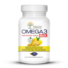 Health Nurture Omega-3 Max 1500mg huile de poisson vue de face