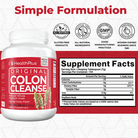Health Plus Colon Cleanse 48 oz powder close-up