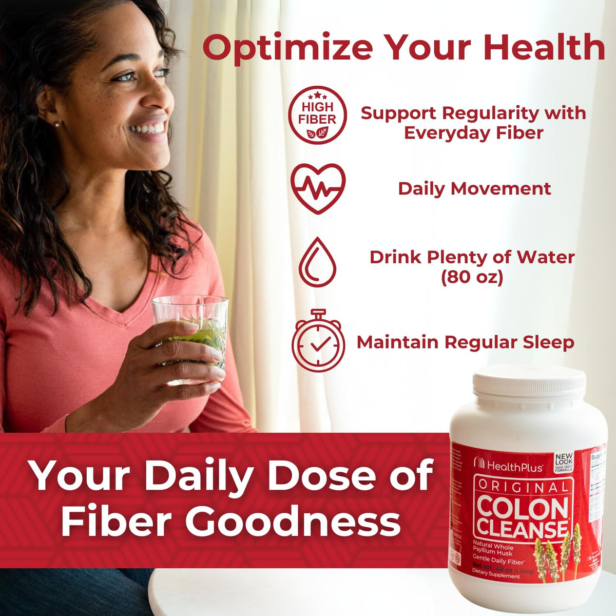 Health Plus Colon Cleanse 48 oz side view