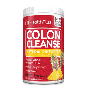 Health Plus Poudre de Nettoyage du Colon Goût Ananas 9 oz vue de face