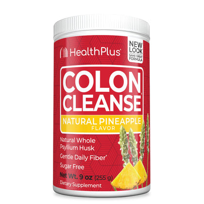 Health Plus Poudre de Nettoyage du Colon Goût Ananas 9 oz vue de face