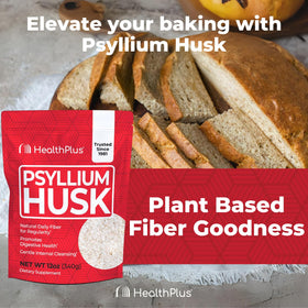 Health Plus Psyllium Husk complément alimentaire 358g - cuillère doseuse