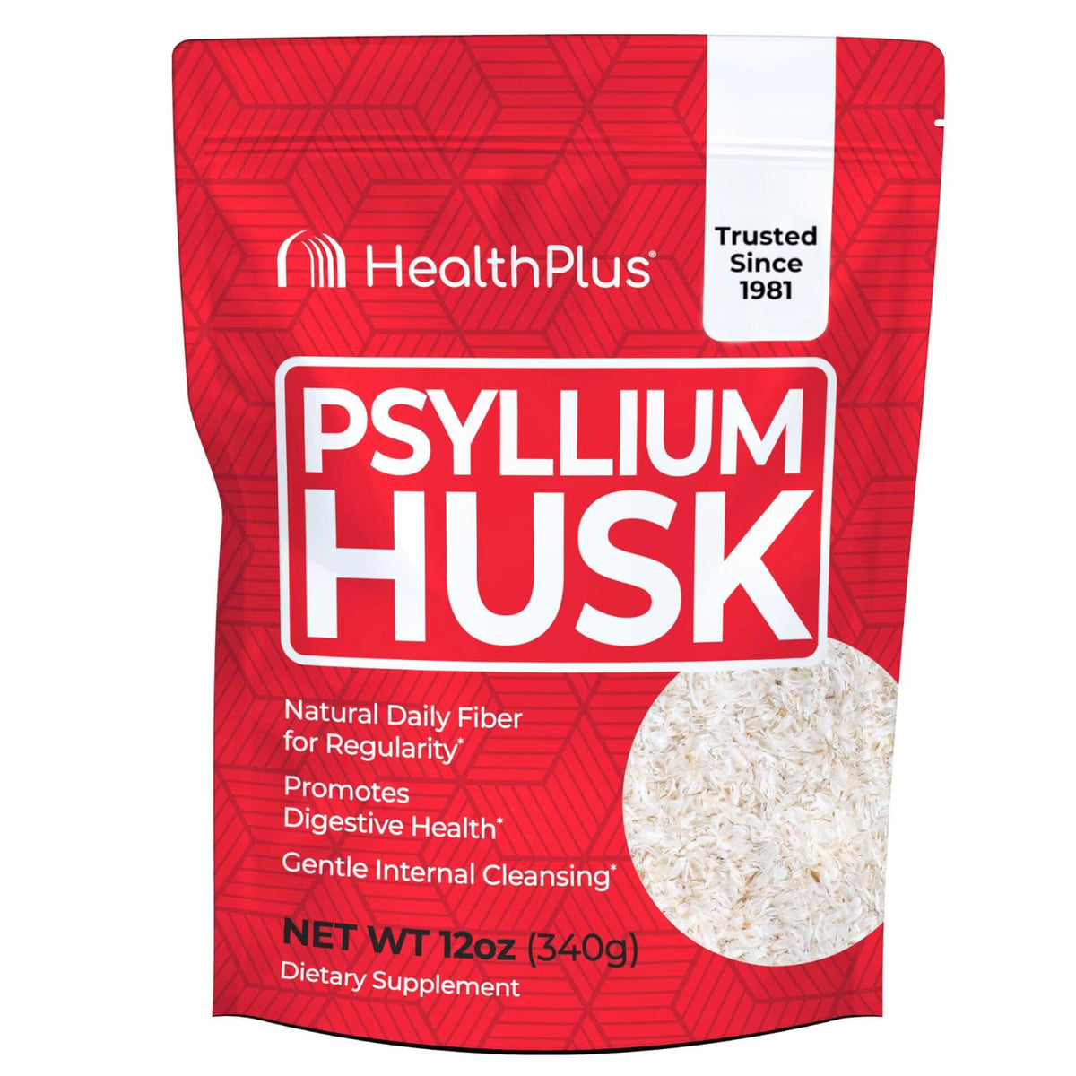 Health Plus Psyllium Husk complément alimentaire 358g - vue avant