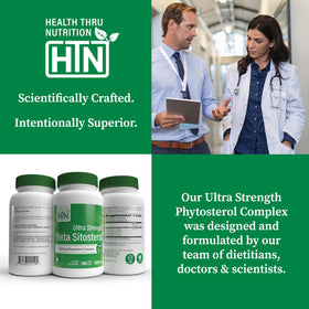 Health Thru Nutrition Beta-Sitosterol Ultra Force 1000mg with measuring spoon