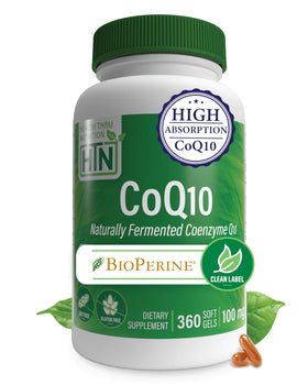 Health Thru Nutrition CoQ-10 100mg gélules BioPerine vue de face