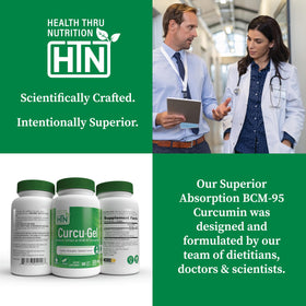 Health Thru Nutrition Curcu-Gel 325mg BCM-95 flacon ouvert