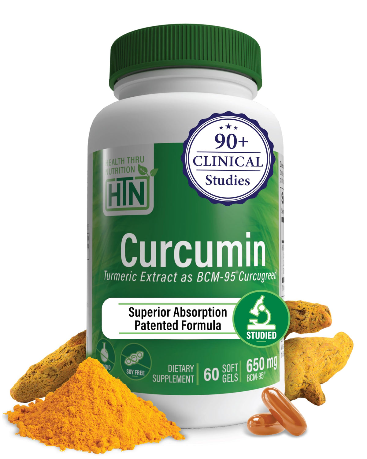 Health Thru Nutrition Curcumin 650mg BCM-95 boîte de 60 capsules