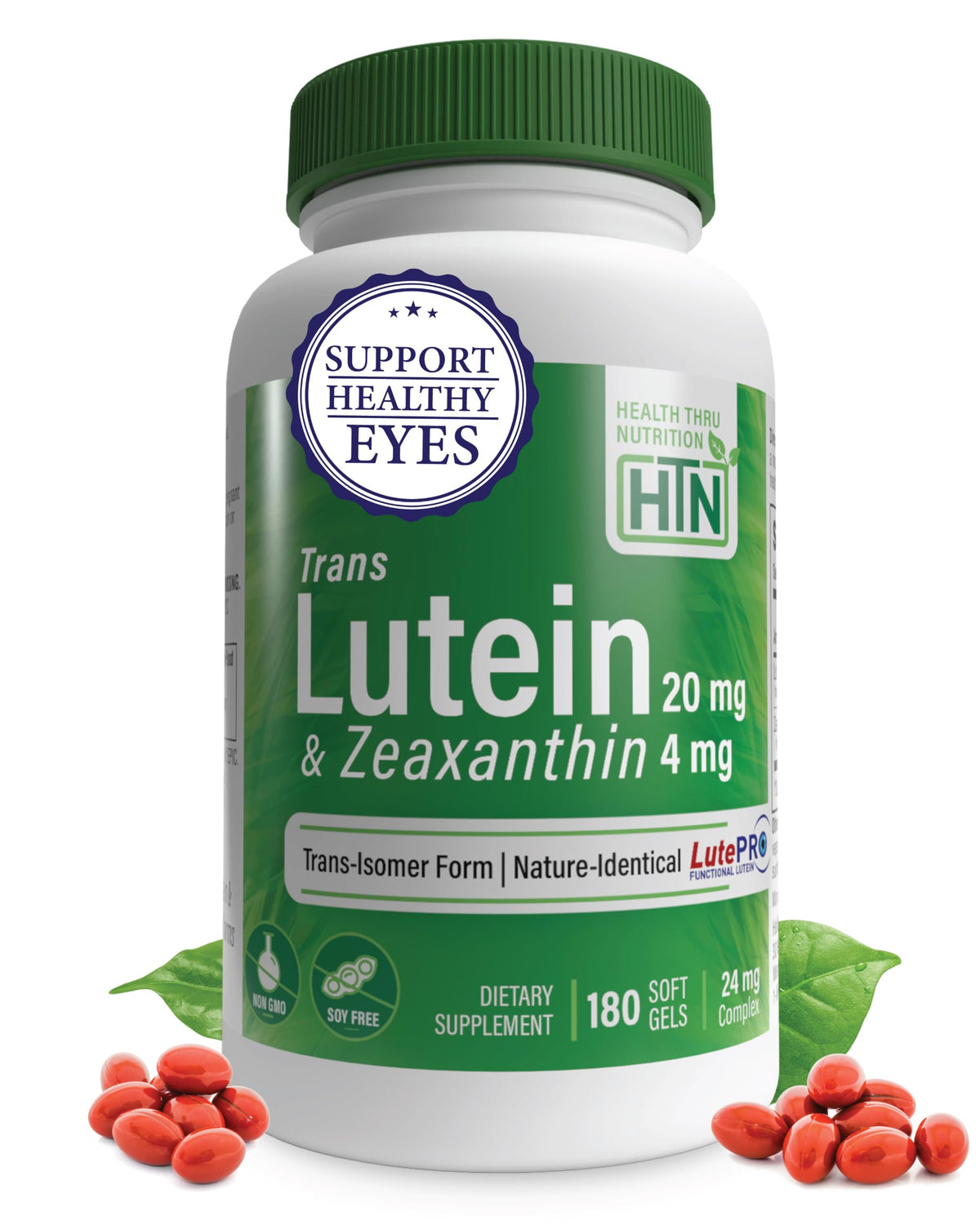 Health Thru Nutrition Luteine 20mg 180 gélules vue de face