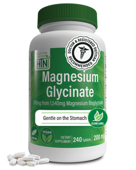 Health Thru Nutrition Magnésium Glycinate 1540mg 240 gélules vue de face