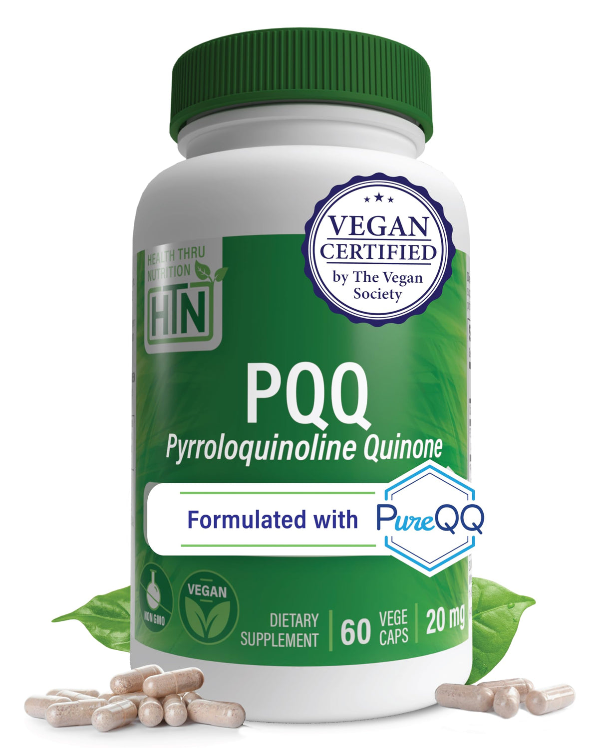 Health Thru Nutrition PQQ 20mg complément alimentaire vue de face