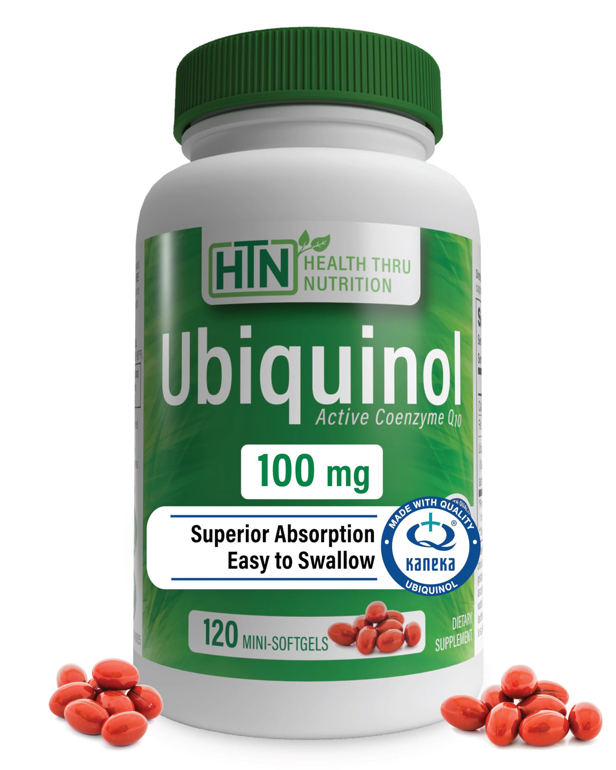 Health Thru Nutrition Ubiquinol 100 mg boîte avec 120 mini gélules