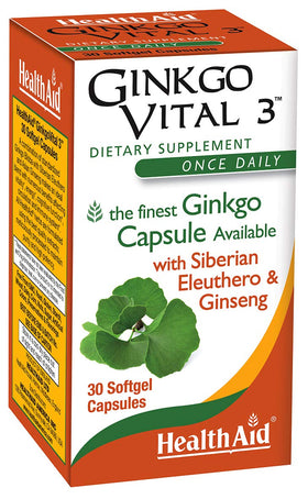 HealthAid Ginkgo Vital 3 gelules front view