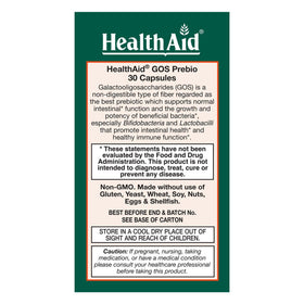 HealthAid GOSPrebio capsules végétariennes avec étiquette