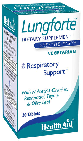 HealthAid LungForte 30 comprimés boîte vue de face