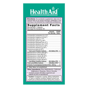 HealthAid UltraProbio capsules ouvertes sur une table
