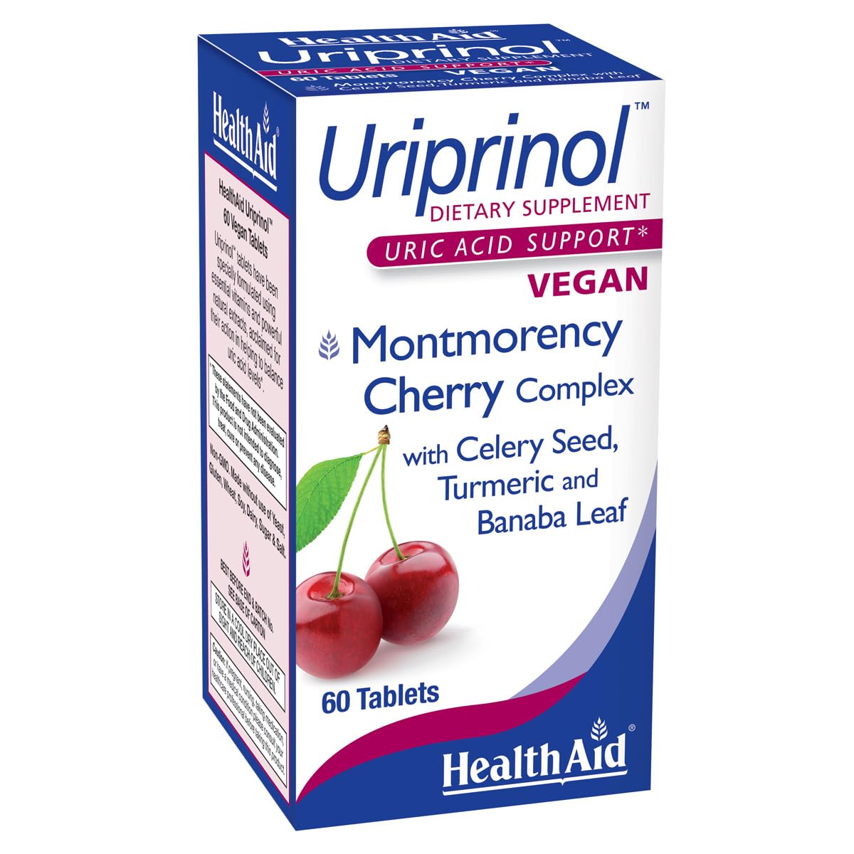 HealthAid Uriprinol 60 tablettes vue de face avec emballage