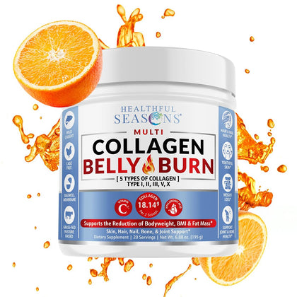 Healthful Seasons Collagen Belly Burn 272g avant de mélanger