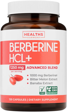 Healths Harmony Complément Alimentaire Berbérine 500mg vue avant