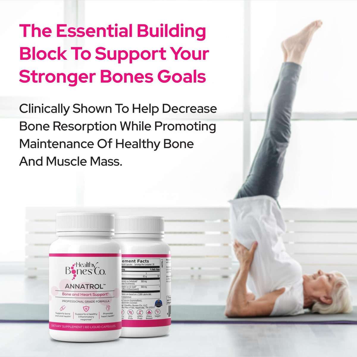 Healthy Bones Co. Annatrol dans un environnement de style de vie sain