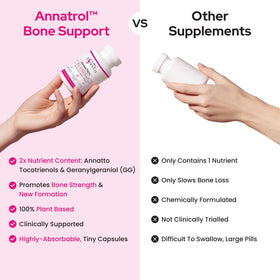 Healthy Bones Co. Annatrol vue de côté avec étiquette des ingrédients