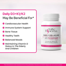 Healthy Bones Co. D3 K2 2000 IU packaging