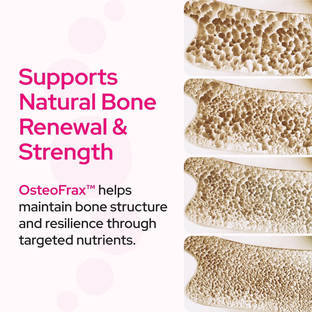 Healthy Bones Co. OsteoFrax™ flacon avec arrière-plan naturel
