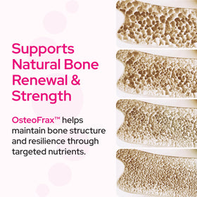 Healthy Bones Co. OsteoFrax™ flacon avec arrière-plan naturel