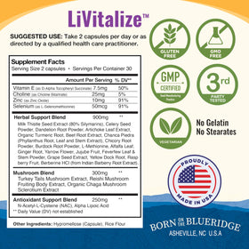 Healthy by Nature LiVitalize 28-en-1 Complément Alimentaire 1540mg - capsules sur une table