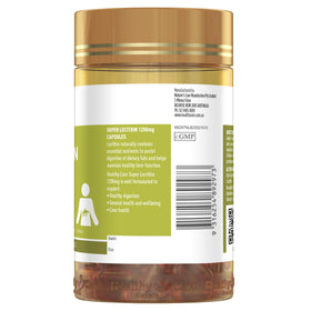 Healthy Care Lecithin 1200mg capsules sur un fond neutre