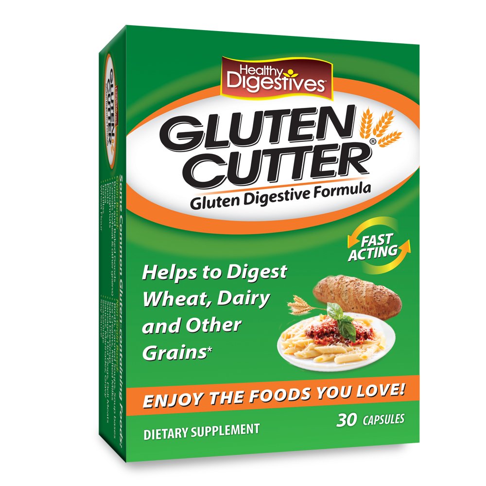 Healthy daily Gluten Cutter capsules front view