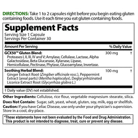 Healthy daily Gluten Cutter capsules side view