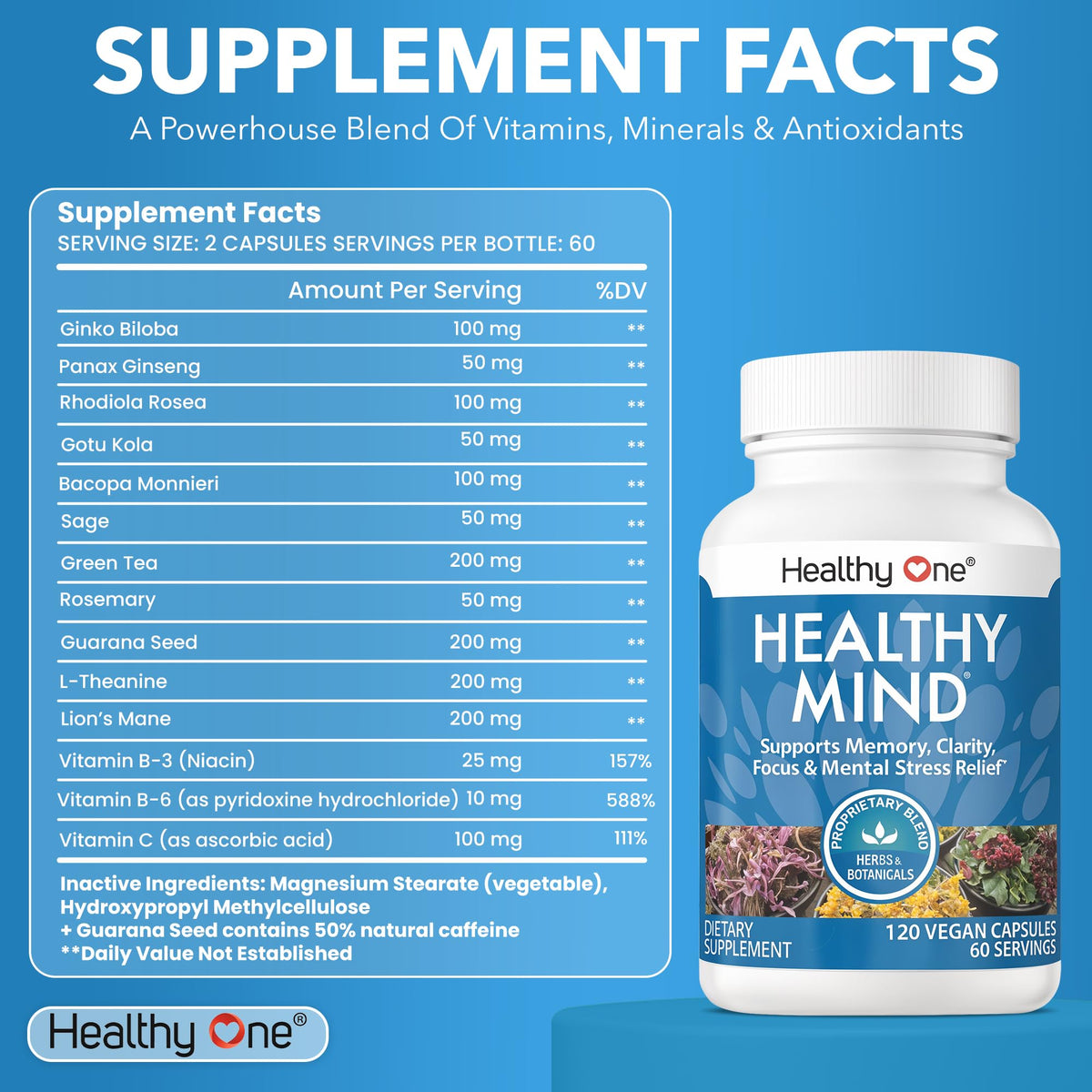Healthy One 14-en-1 sur une table avec des ingrédients naturels