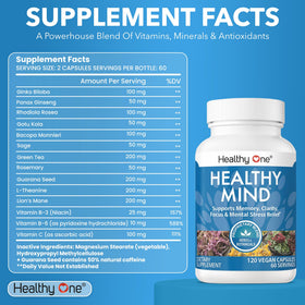 Healthy One 14-en-1 sur une table avec des ingrédients naturels