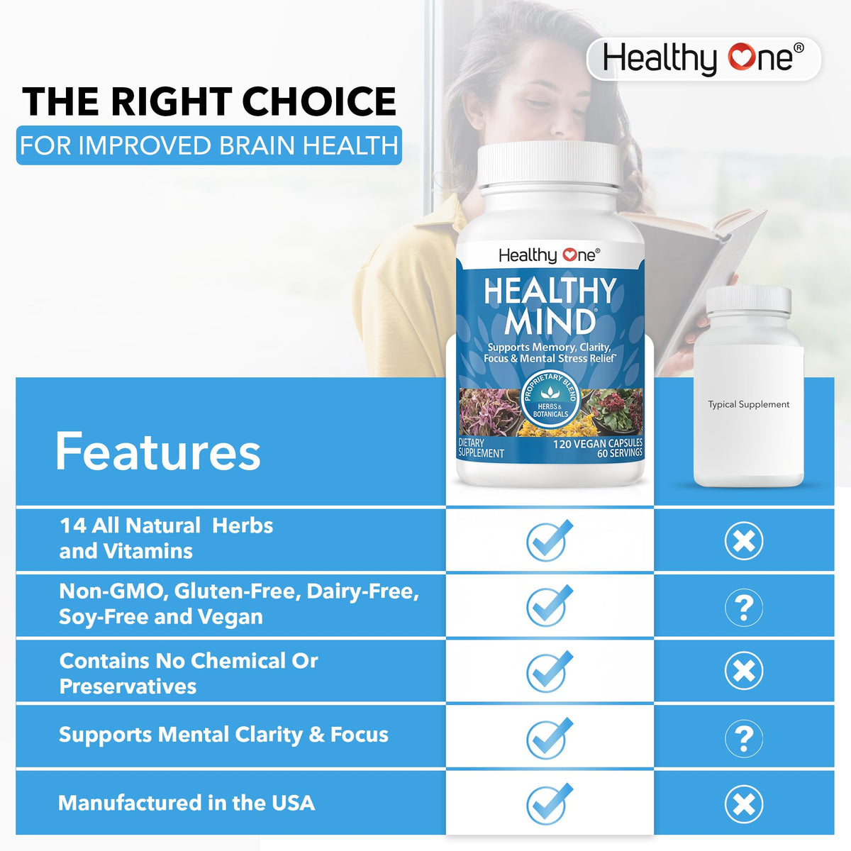 Healthy One Complément Alimentaire 14-en-1 avec informations nutritionnelles